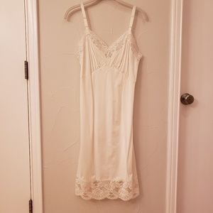 Vintage White Slip with Lace Trim